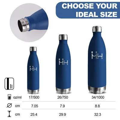 Produktbild von Edelstahl Trinkflasche 1L, Isolierflasche BPA-frei, Wasserflasche Sport,