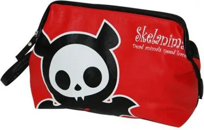 Produktbild von Skelanimals Kosmetiktasche DIEGO Rot Kosmetik Tasche Kulturtasche Kulturbeutel Reisetasche
