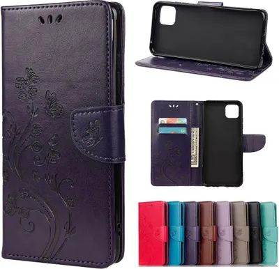 Produktbild von König Design Hülle kompatibel mit Samsung Galaxy A22 5G Kunstleder Handyhülle - Handy Case Violett