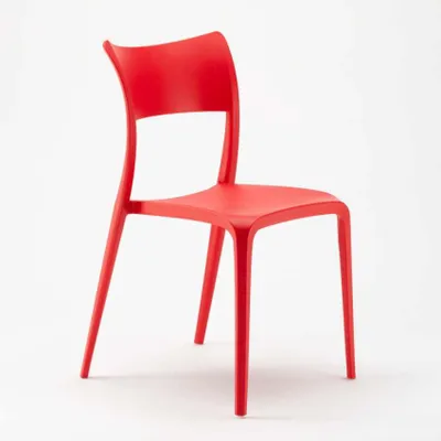 Produktbild von Stühle aus Polypropylen für Küche Bar Restaurant und Garten Parisienne - Rot
