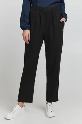 Produktbild von OXMO OXAlfa Damen Leinenhose Hose Stoffhose mit elastischem Bund Regular Fit