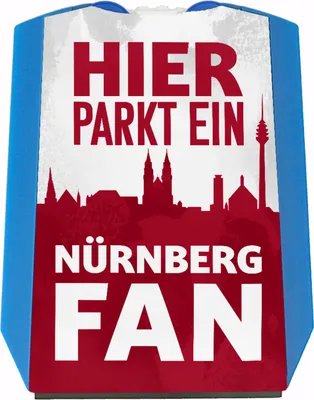 Produktbild von Hier parkt ein Nürnberg Fan Parkscheibe in Rot Weiß