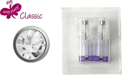 Produktbild von 1 Paar Ohrstecker Easy Piercy Classic Weiß Brillanter Imitat