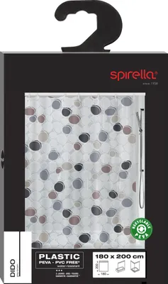 Obrázok produktu pre Spirella 7610583144294, Vzor, Prsteň, Polyethylene-vinyl acetate (PEVA), Hnedá, 2000 mm, 1800 mm