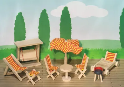 Immagine prodotto di Mobili da giardino per la casa delle bambole