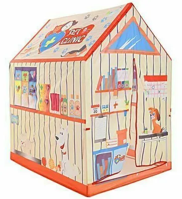 Produktbild von Kinder Spielzelt ca.102x72x95cm Zelt Spielhaus für innen & aussen Tierklinik