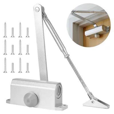 Immagine prodotto di Chiudiporta automatico idraulico con funzione di blocco, argento