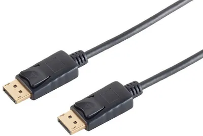 Zdjęcie produktu dla S/CONN DisplayPort - DisplayPort 2m, 2 m, DisplayPort, DisplayPort, Męska, Męska, Czarny
