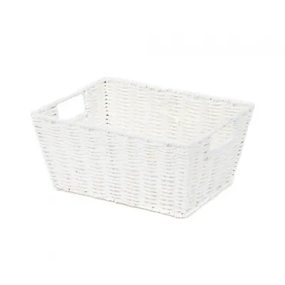 Image de Panier de rangement Etna tressé blanc