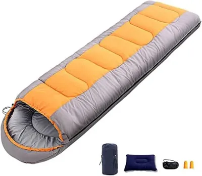 Produktbild von Extraleichter Schlafsack – Wasserdicht für Erwachsene – Inklusive Tragetasche und Kissen
