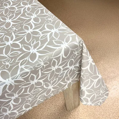 Produktbild von Wachstuchtischdecke 140x100 cm - Gezeichnete Blumen - Wachstischdecke mit wasserabweisender und lebensmittelecht PVC-Beschichtung - Outdoor-Tischdecken für Garten, Küche - Tischdecke wetterfest