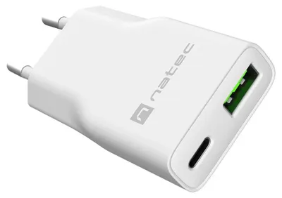 Immagine prodotto di Natec Usb Charger Ribera Gan Slim Usb-A Usb-C 20W