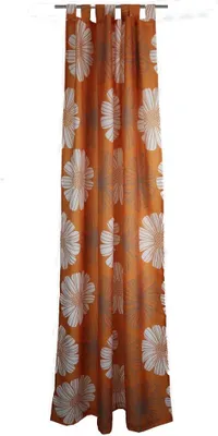 Produktbild von Neutex Schlaufenschal Vorhang Blumen- Muster blickdicht 140 x 245 cm orange- weiß