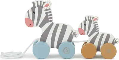 Produktbild von Bieco Holzspielzeug Baby Zebra - Hinterherzieh Tier zum Hinterherziehen - Holzspielzeug Baby ab 1 Jahr - Nachziehtier Holz Hinterherzieh Spielzeug ab 1 Jahr Spielzeug für 1 Jährige Nachzieh Spielzeug