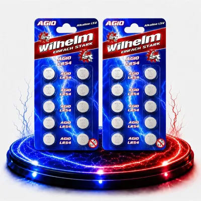 Produktbild von 20 x Wilhelm AG10 LR54 - L130 - 189 - 389 - GP89A Qualitätsbatterien 1,5 V Alkaline