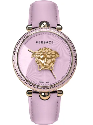 Obrázek produktu pro Versace VECO02222 Palazzo Empire gold pink Leder Armband Uhr Damen NEU