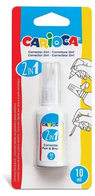 Image de Carioca pen & brush concealer 2in1 - pen & brush - brush de nylon smooth and precise - metal tip de precision - fast drying - colour white