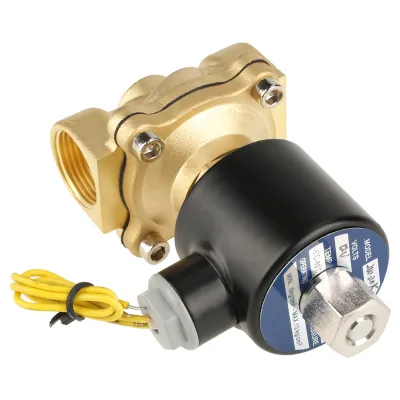 Obrázek produktu pro 12V DC G3/4" N/O elektromagnetický ventil z mosazi, normálně otevřený, pro vodu a vzduch