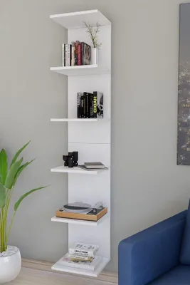 Produktbild von Intergas Wandregal mit 6 Ablagen 180 x 34,5 x 30 cm Weiß
