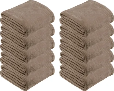 Produktbild von REDBEST Wohndecke 10er-Pack Amarillo" taupe 130x180 cm"