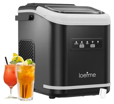 Obrázek produktu pro Přenosný výrobník ledu, denní produkce 12 kg, funkce automatického čištění, černá barva