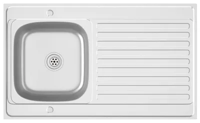 Produktbild von vidaXL Spüle mit Abtropffläche Set Silbern 1000x600x155 mm Edelstahl