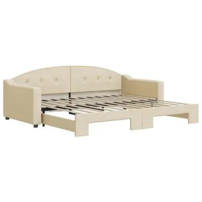 Immagine prodotto di Divano Letto con Letto Estraibile Crema 90x200 cm in Tessuto