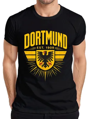 Immagine prodotto di T-shirt "Dortmund Est 1909 Adler Wappen Ruhrpott Statement", nero, taglia M