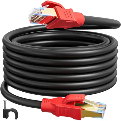 Produktbild von Soibke Lan Kabel 20 Meter, Cat 8 Geschirmt Netzwerkkabel Outdoor Indoor 20m