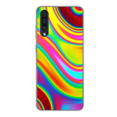 Produktbild von MuchoWow® Handyhülle Schutzhülle Hülle für Samsung Galaxy A50 Kunst - Wellen - Farben - Psychedelisch Silikon Softcase Handy Hülle - Mobiltelefonhülle