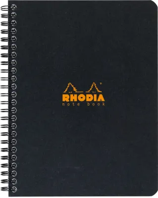 Produktbild von Rhodia 5x Spiralbuch Notebook A5+, 80 Bl liniert 80g, abtrennbar Schwarz 193469C
