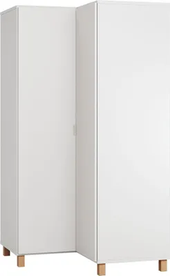 Produktbild von 102 cm breiter Kleiderschrank mit 2 Türen | Farbe: Weiß