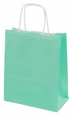 Produktbild von Allbag Papier Geschenktasche Pastelgrün 24x10x32cm Dekorativ 5er Pack