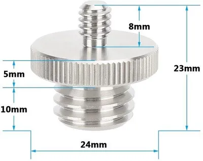 Immagine prodotto di Adattatore da 5/8"-11 a 1/4"-20 per stativi laser con corpo in metallo