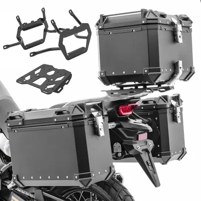 Obrázok produktu pre Sada hliníkový kufor + vrchný kufor + nosič vhodná pre Yamaha Tenere 700 / Rally