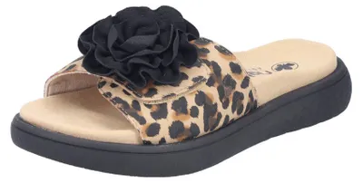 Produktbild von Rieker Damen Pantolette Klettverschluss Blumenapplikation V1562, Größe:38 EU, Farbe:Braun