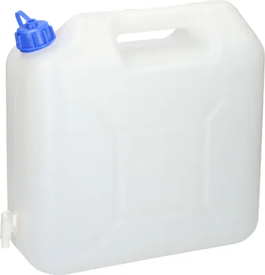 Produktbild von All Ride Wasserkanister mit Zapfhahn - Max. Fassungsvermögen 15L - Hahn - Kunststoff - Weiß/Blau