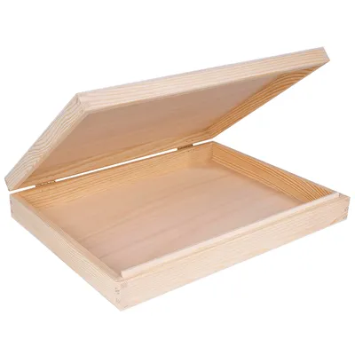 Immagine prodotto di Creative Deco A4 Scatola di Legno con Coperchio | 34 x 25.3 x 5.3 cm | Valigetta Cassetta Conteniore Portaoggetti Portagiochi| Perfetta per Decoupage