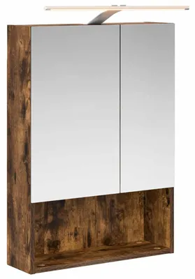Imagen del producto de vidaXL Armario espejo para baño, roble ahumado, 50 x 14,5 x 70 cm