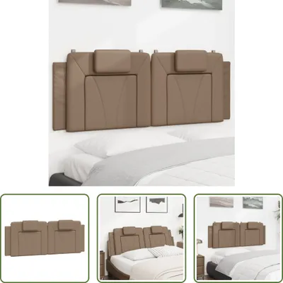 Produktbild von The Living Store Kopfteil-Kissen Cappuccino-Braun 120 cm Kunstleder