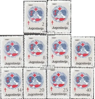 Produktbild von Briefmarken Jugoslawien 1987 Mi Z137-Z146 (kompl.Ausg.) postfrisch Rotes Kreuz