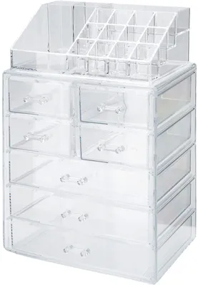 Produktbild von InnovaGoods - Make-up Organizer aus Acryl, 7 Schubladen, 16 Fächer, Große Kapazi