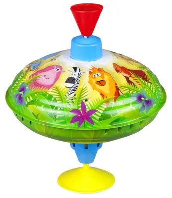 Produktbild von Blech Kreisel Dschungeltiere Brummkreisel - Ø 16 cm - Ab 18 Monaten