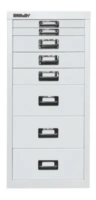 Produktbild von Schubladenschrank MultiDrawer verkehrsweiß H590xB279xT380mm 8 Schubl