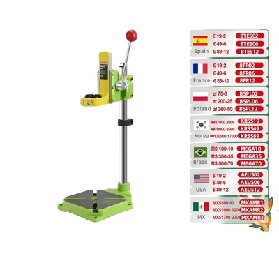 Immagine prodotto di Supporto per trapano elettrico, regolabile da 0 a 90 gradi, design versatile a morsetto
