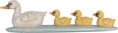 Obrázek produktu pro Clayre & Eef Dekorativní figurka kachna 26x6x7 cm bílá žlutá plastová