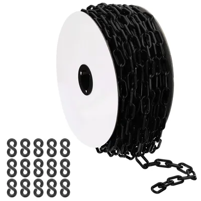 Kunststoffkette 35 m schwarz Absperrkette Sicherheitsbarriere