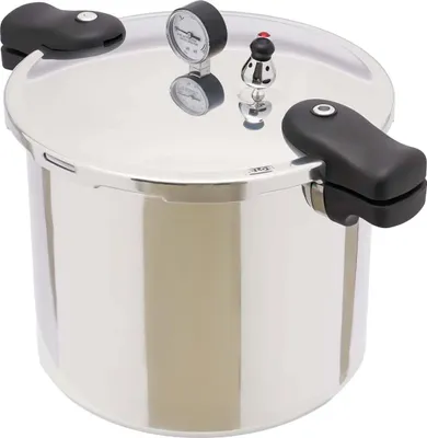 Immagine prodotto di Pentola a pressione da 22 litri - Ampia pentola a pressione - Pressione elevata di 90 kPa - Cottura rapida - Realizzata in lega di alluminio spessa e resistente alle esplosioni - Adatta per fornelli a gas, in vetroVetroceramica ed elettrici - Colore: bianco