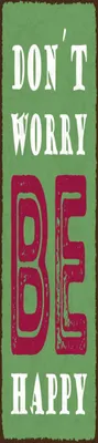 Produktbild von vianmo Holzschild 46x10 cm Don’t worry be