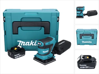 Produktbild von Makita DBO 480 T1J Akku Schwingschleifer 18 V 112 x 102 mm + 1x Akku 5,0 Ah + Makpac - ohne Ladegerät